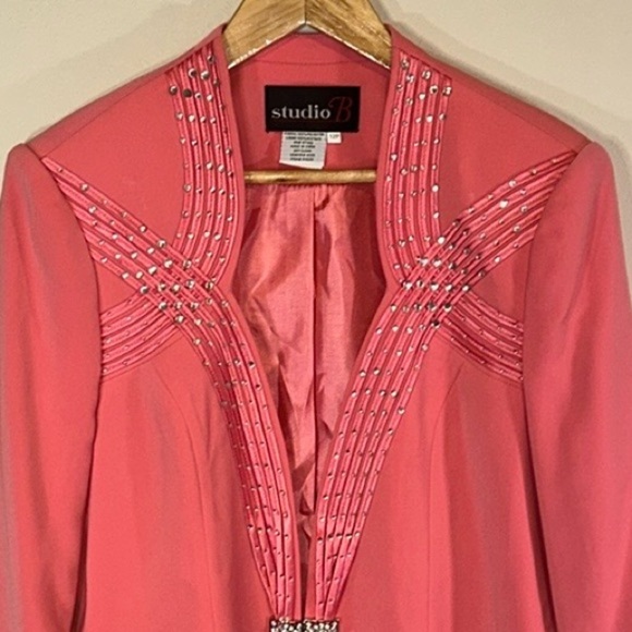 Vintage Studio B Three Piece Skirt Suit Set Women 12 Petite Mother of Bride - Picture 5 of 16